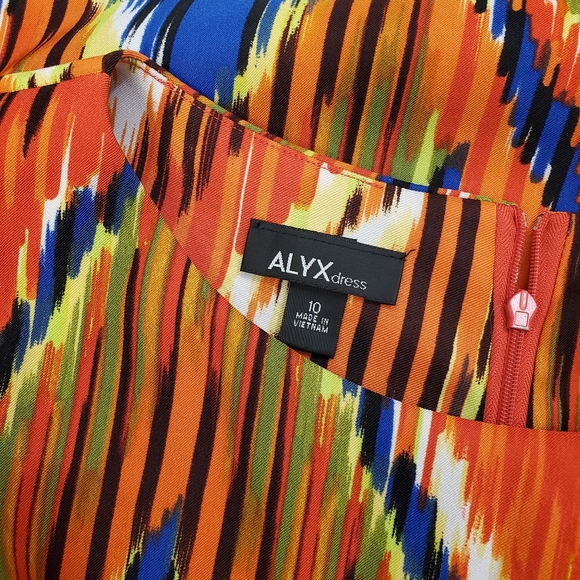 NWOT ALYX Beautiful Colorful printed Dress - Picture 5 of 5